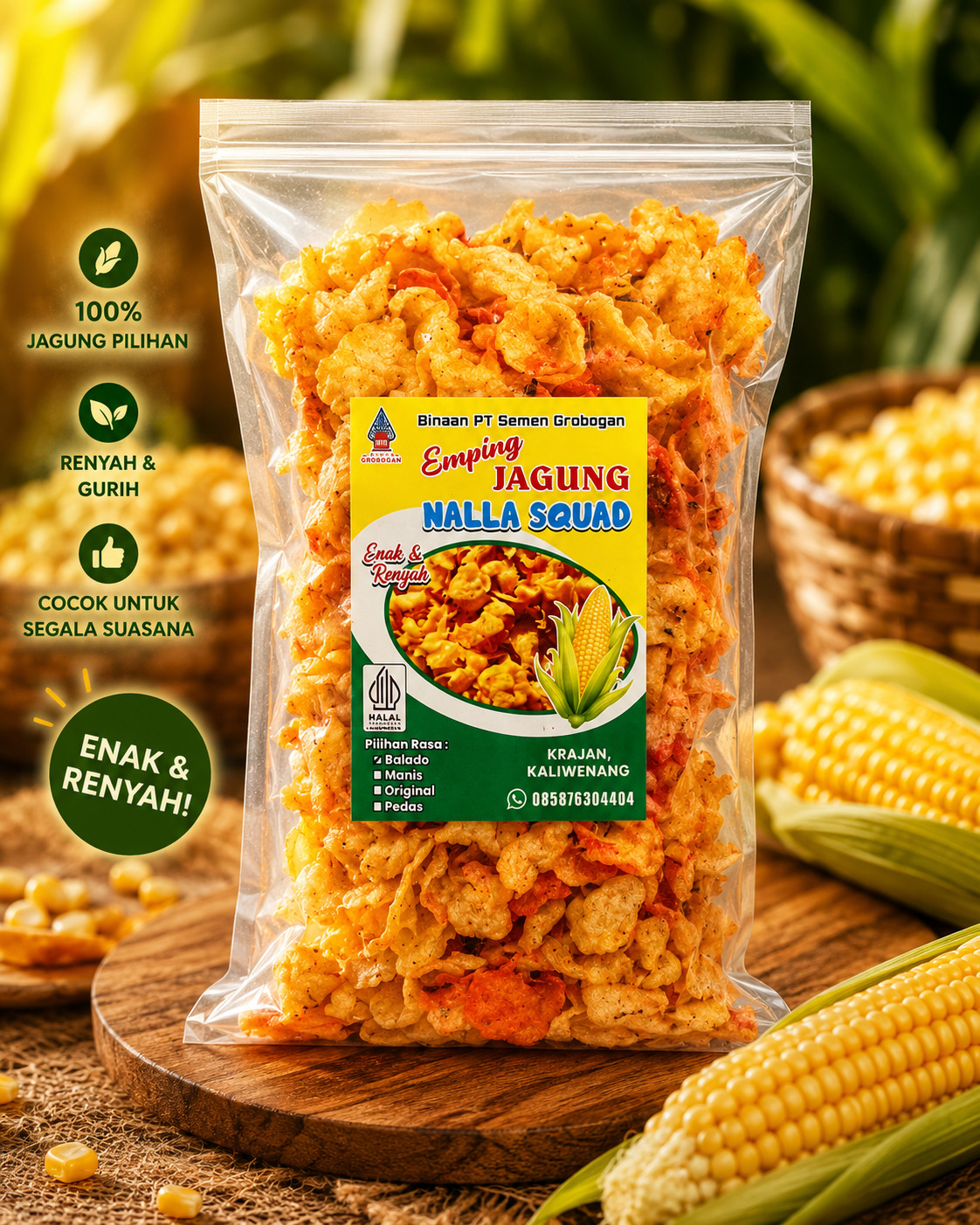 Emping Jagung Balado